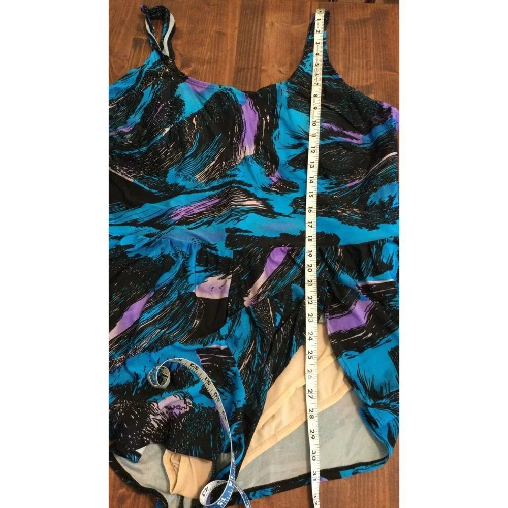 Vintage Blair Women's Swimsuit one piece Multicolor Size 44 Built in Bra